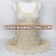 Golden Knit Fashion Garment Cotton Embroidery Lace Dress HXC5204#