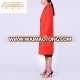 Red Double Faced Fabric Plus Size Women Long Winter Coats