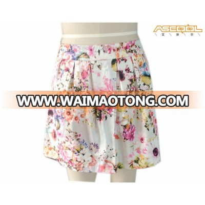 Digital Printed Pleated Skirt