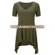 New model cotton blend casual plain women dress