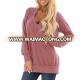 Hot Sale Autumn Splice Cross-Belt Ladies Tops Latest Design Women Tunic Tops